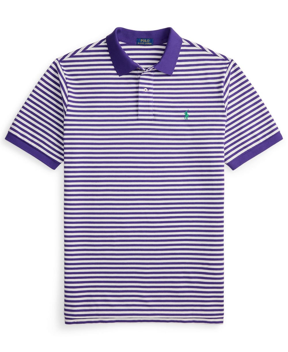 Men's Big & Tall Striped Mesh Polo Shirt
