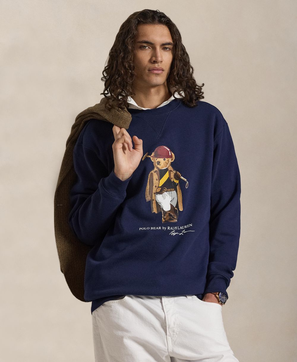 Men's Big & Tall Polo Bear Fleece Sweatshirt