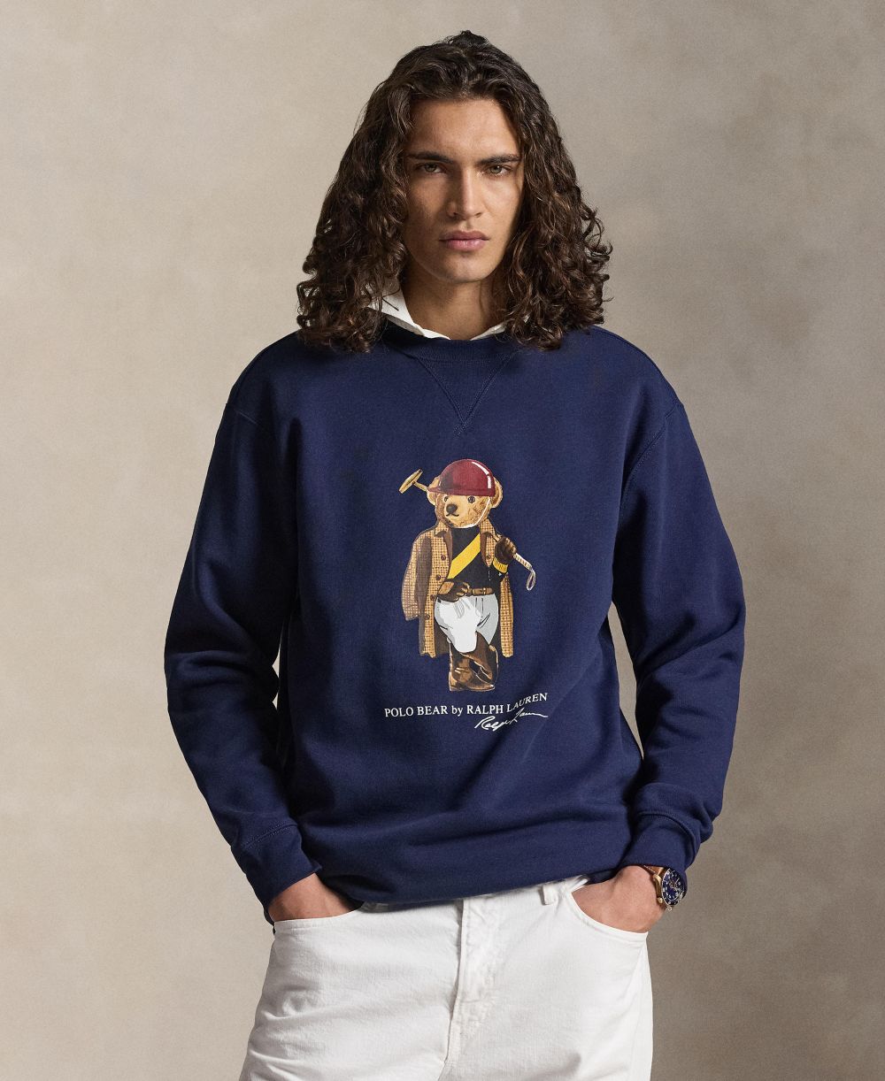 Men's Big & Tall Polo Bear Fleece Sweatshirt