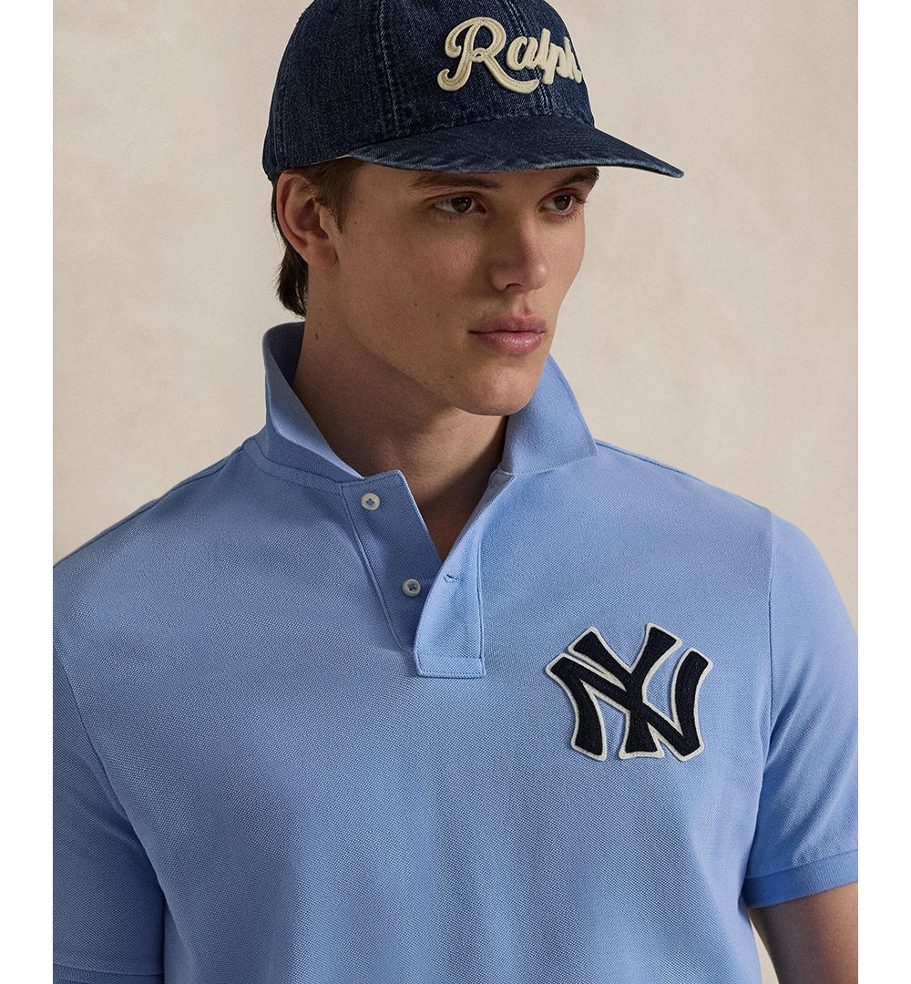 Men's Yankees Logo Mesh Polo Shirt