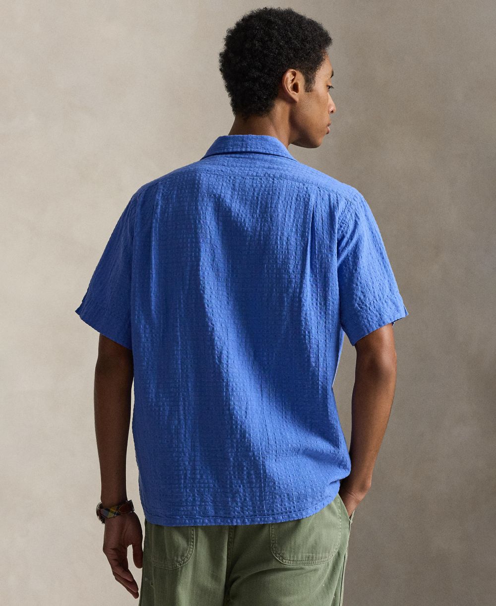 Classic-Fit Linen-Blend Seersucker Shirt