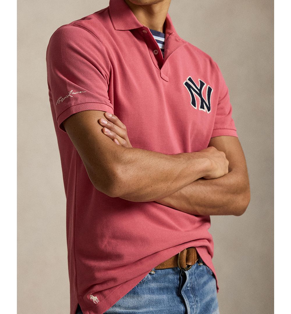 Men's Yankees Logo Mesh Polo Shirt