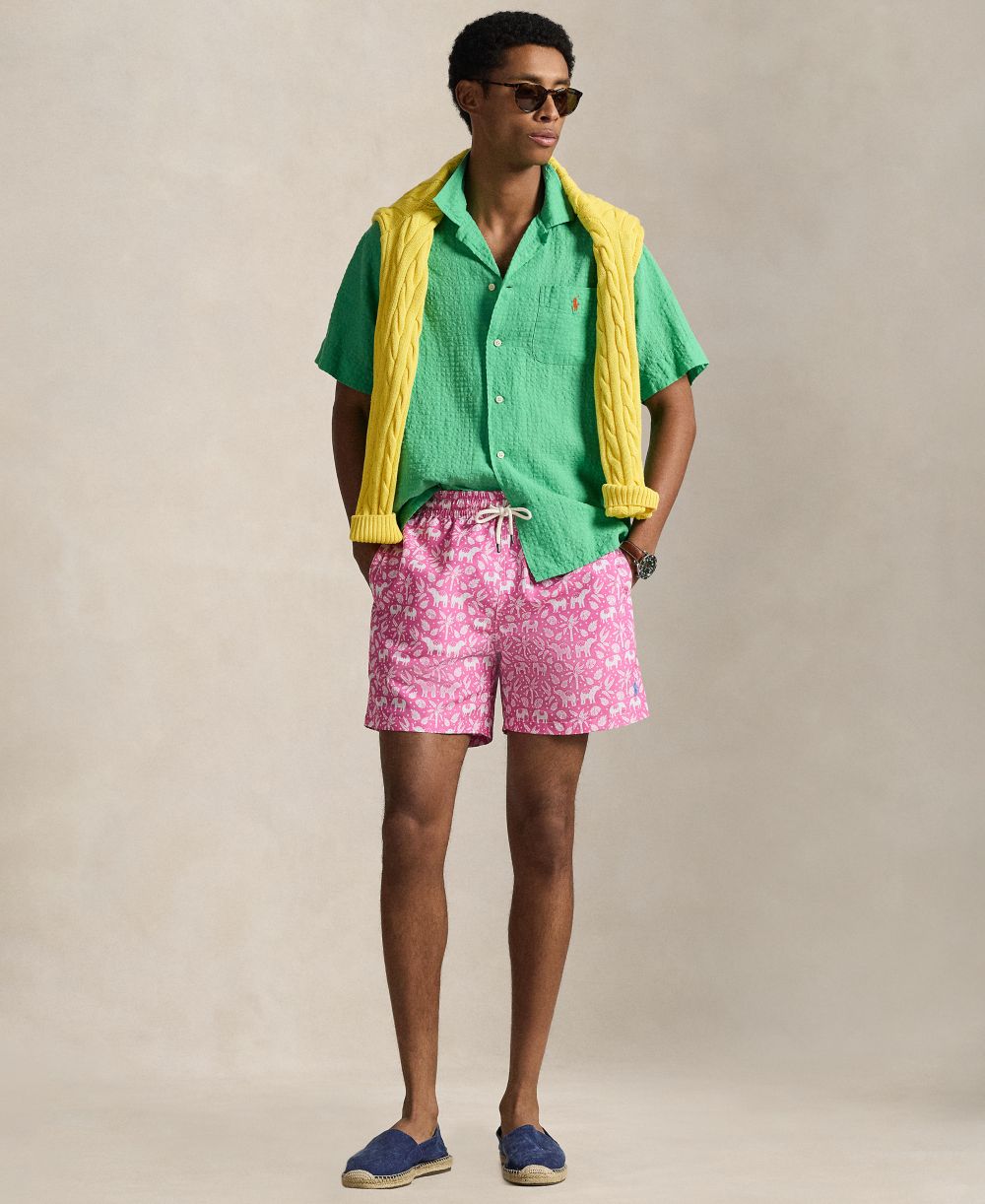 Classic-Fit Linen-Blend Seersucker Shirt