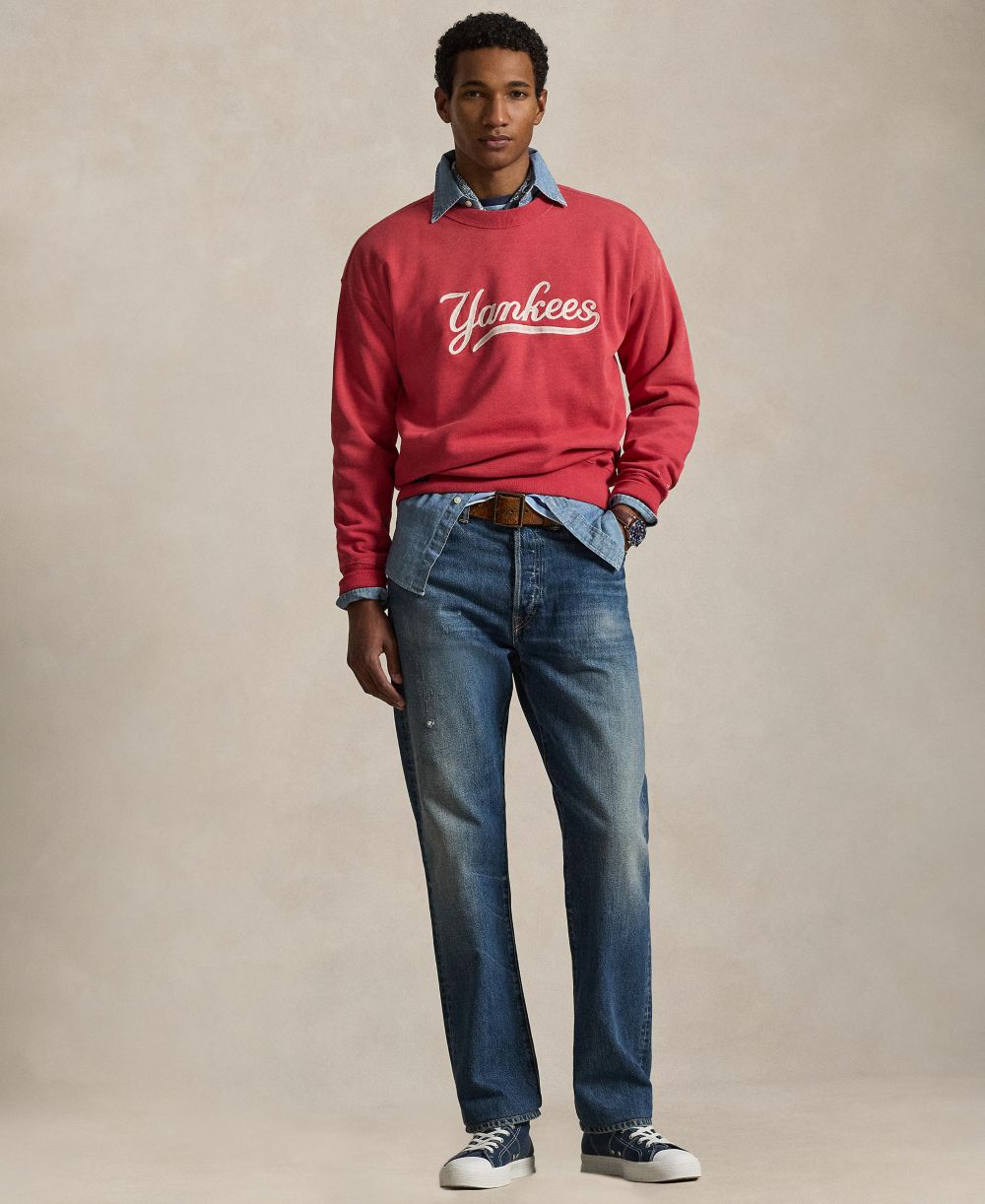 Men's Yankees Embroidered Fleece Sweatshirt