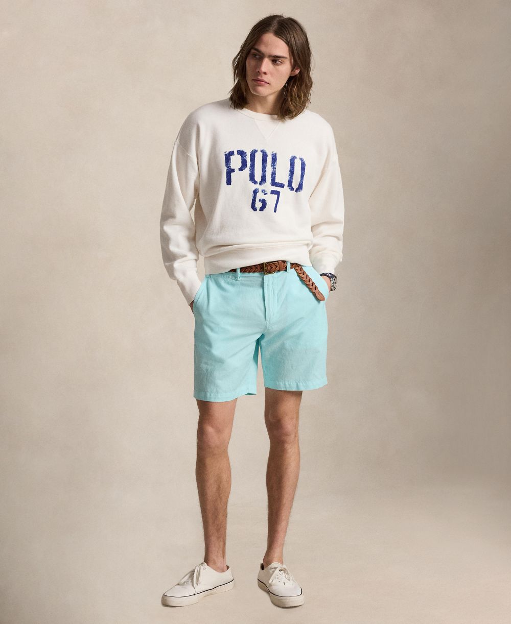 Men's 8.5" Straight-Fit Linen Cotton Chino Shorts
