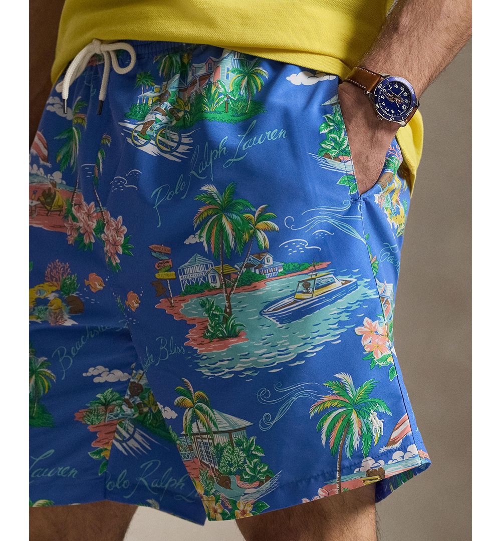 Men's Big & Tall Traveler Classic-Fit Polo Bear Swim Trunk