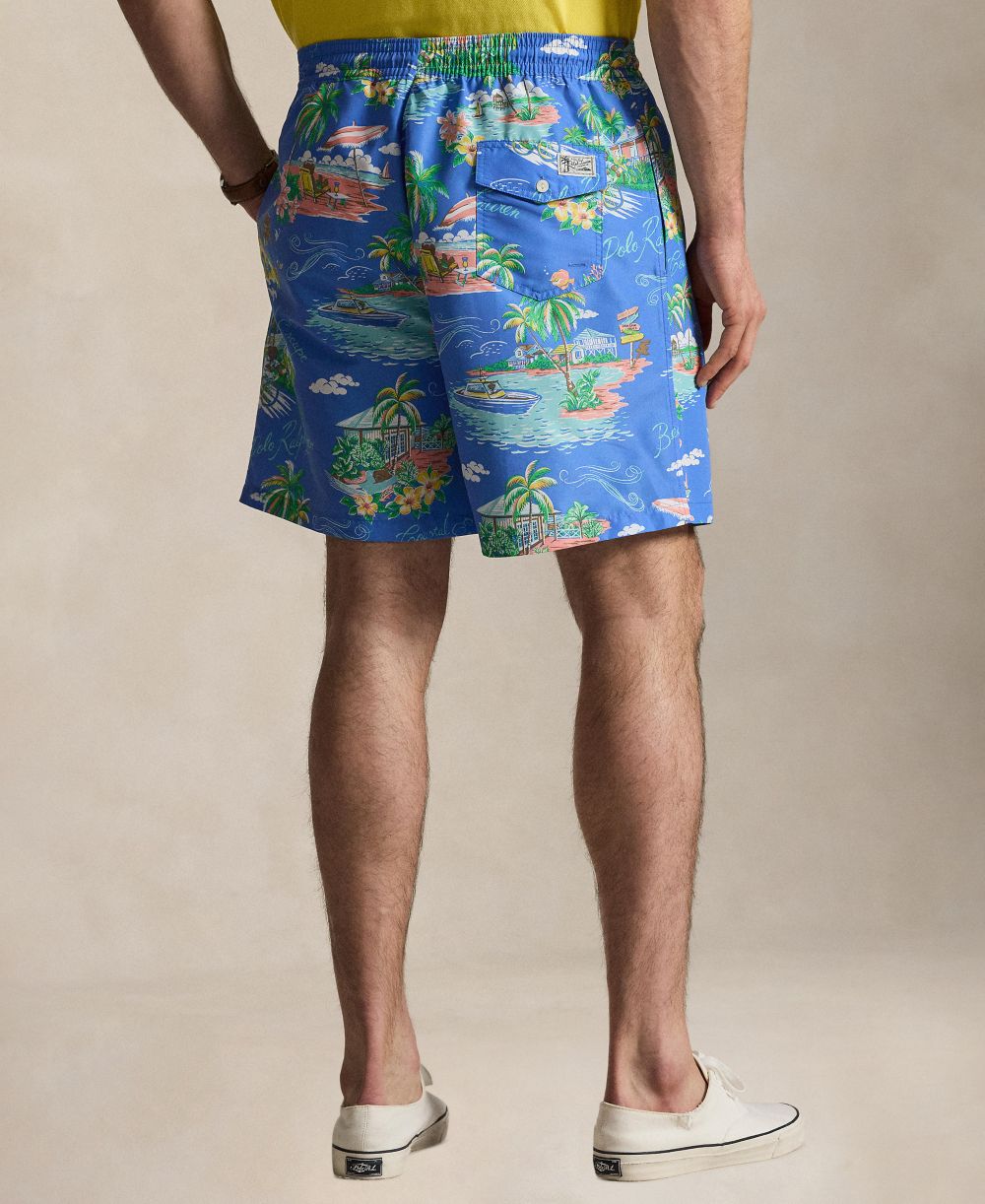 Men's Big & Tall Traveler Classic-Fit Polo Bear Swim Trunk