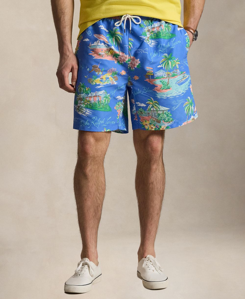 Men's Big & Tall Traveler Classic-Fit Polo Bear Swim Trunk