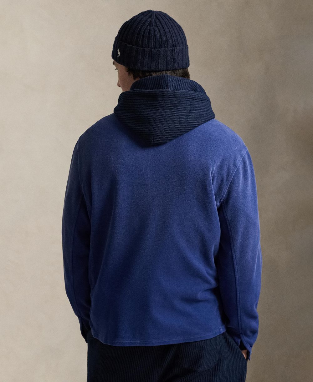 Men's Straight Collar Long-Sleeve Overshirt
