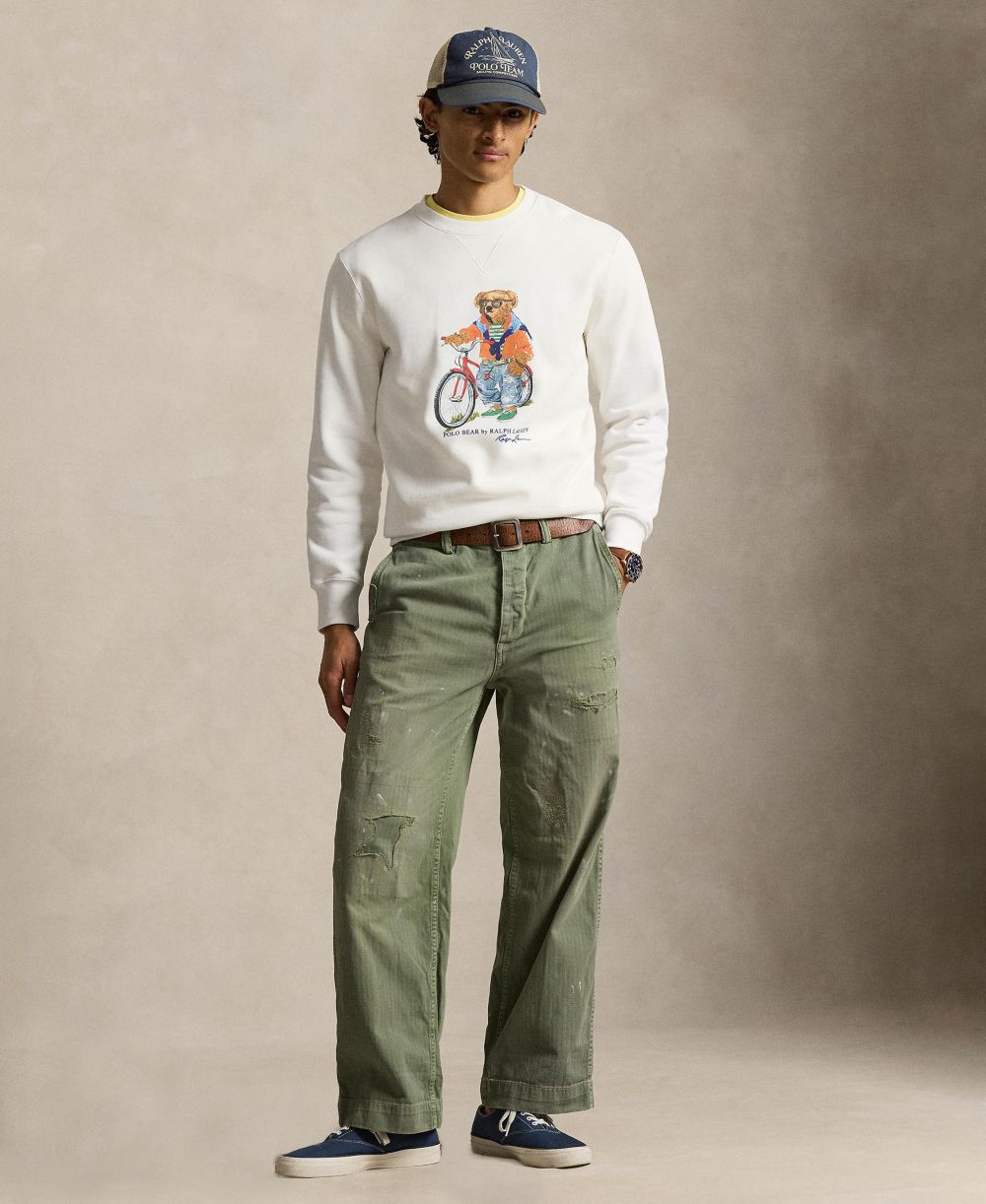 Men's Bears Print Crewneck Sweatshirt