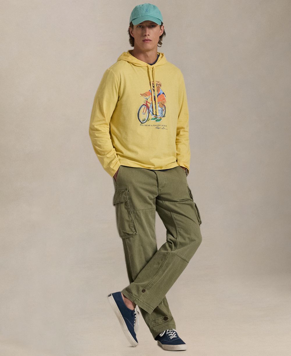 Men's Long-Sleeve Hooded T-Shirt