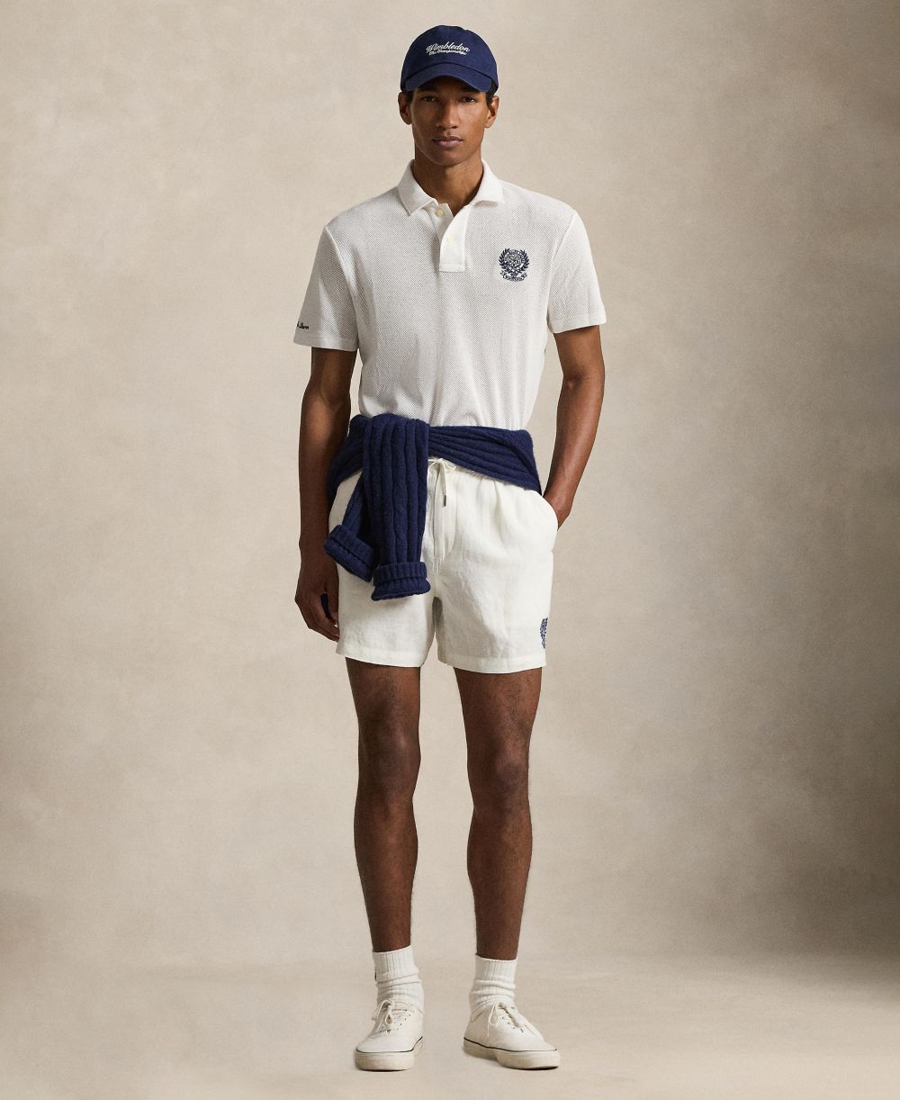 Men's Embroidered Wimbledon Collared Polo Shirt
