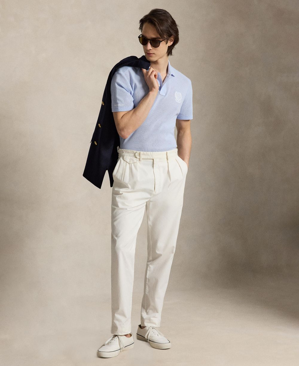 Men's Embroidered Wimbledon Collared Polo Shirt
