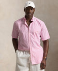 Men's Big & Tall Striped Short-Sleeve Seersucker Shirt