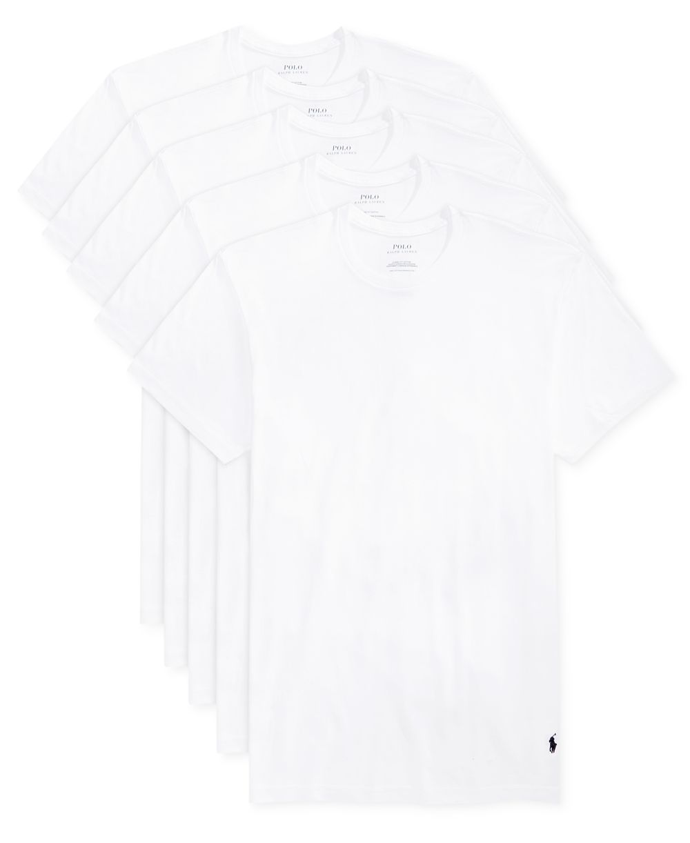 Men's 5-Pack Slim Fit Classic Cotton Crewneck Undershirts