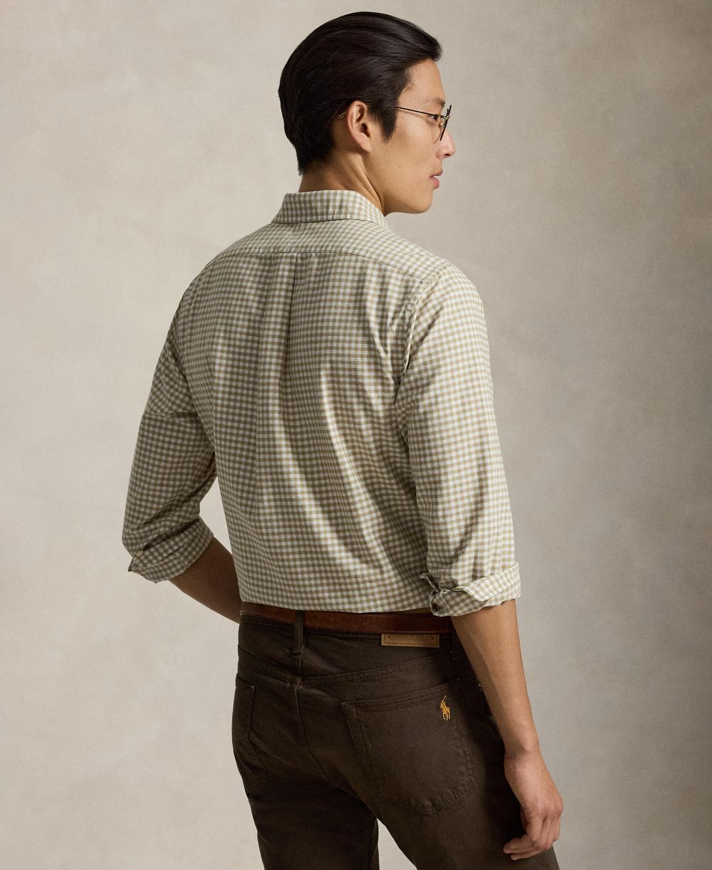Men's Classic Fit Plaid Brushed Oxford Shirt