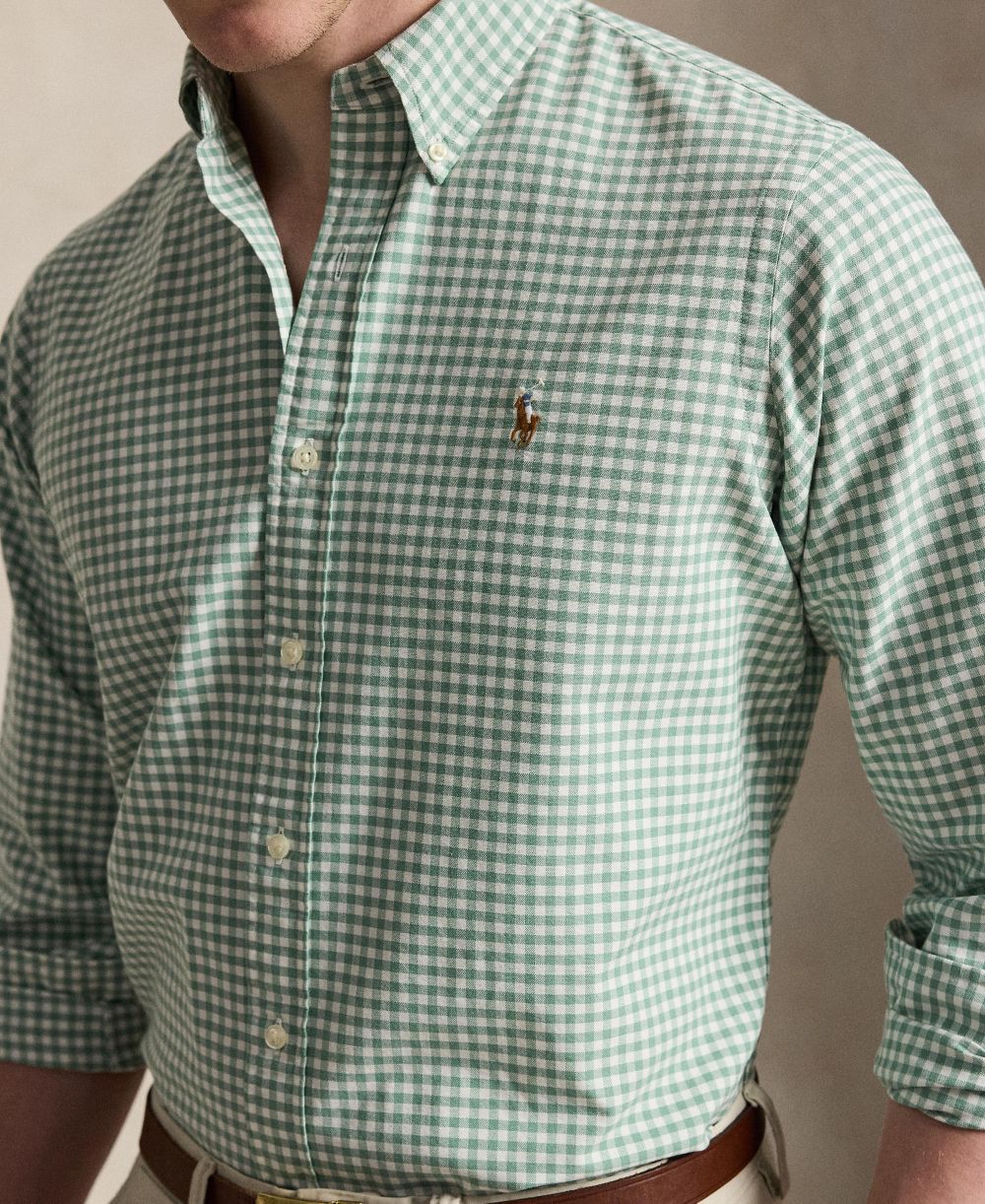 Men's Classic Fit Plaid Brushed Oxford Shirt