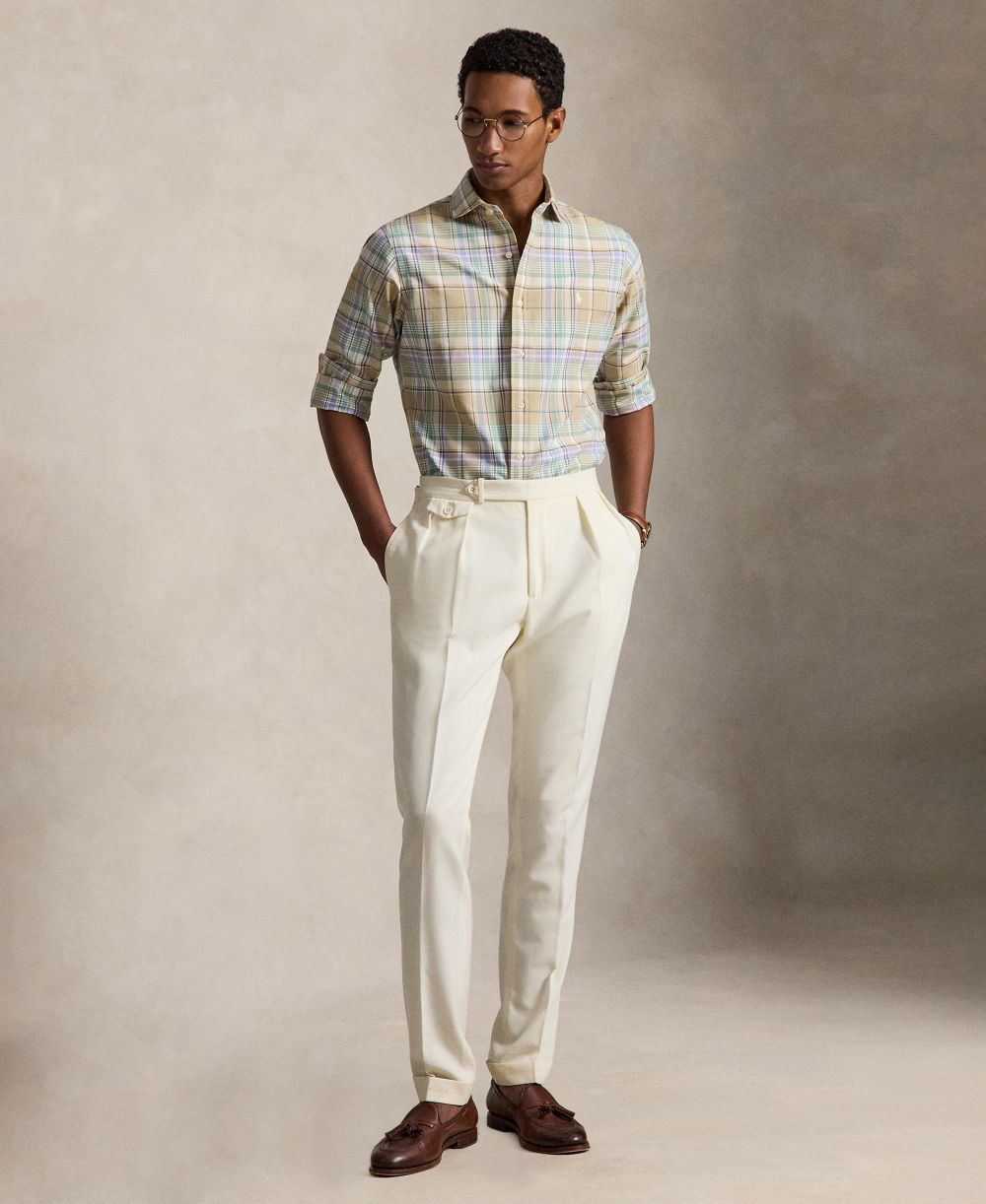Men's Classic Fit Plaid Brushed Oxford Shirt