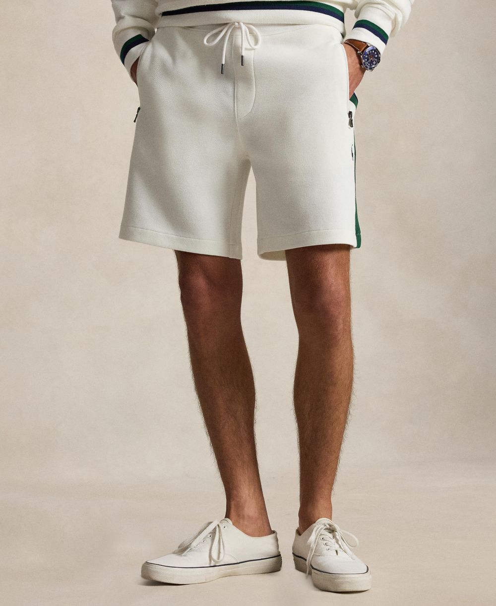 Men's Cotton-Blend Double-Knit Shorts