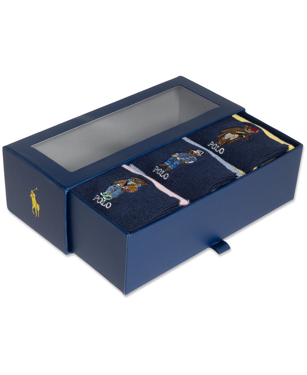 Men's Embroidered Polo Bear Sock Giftbox