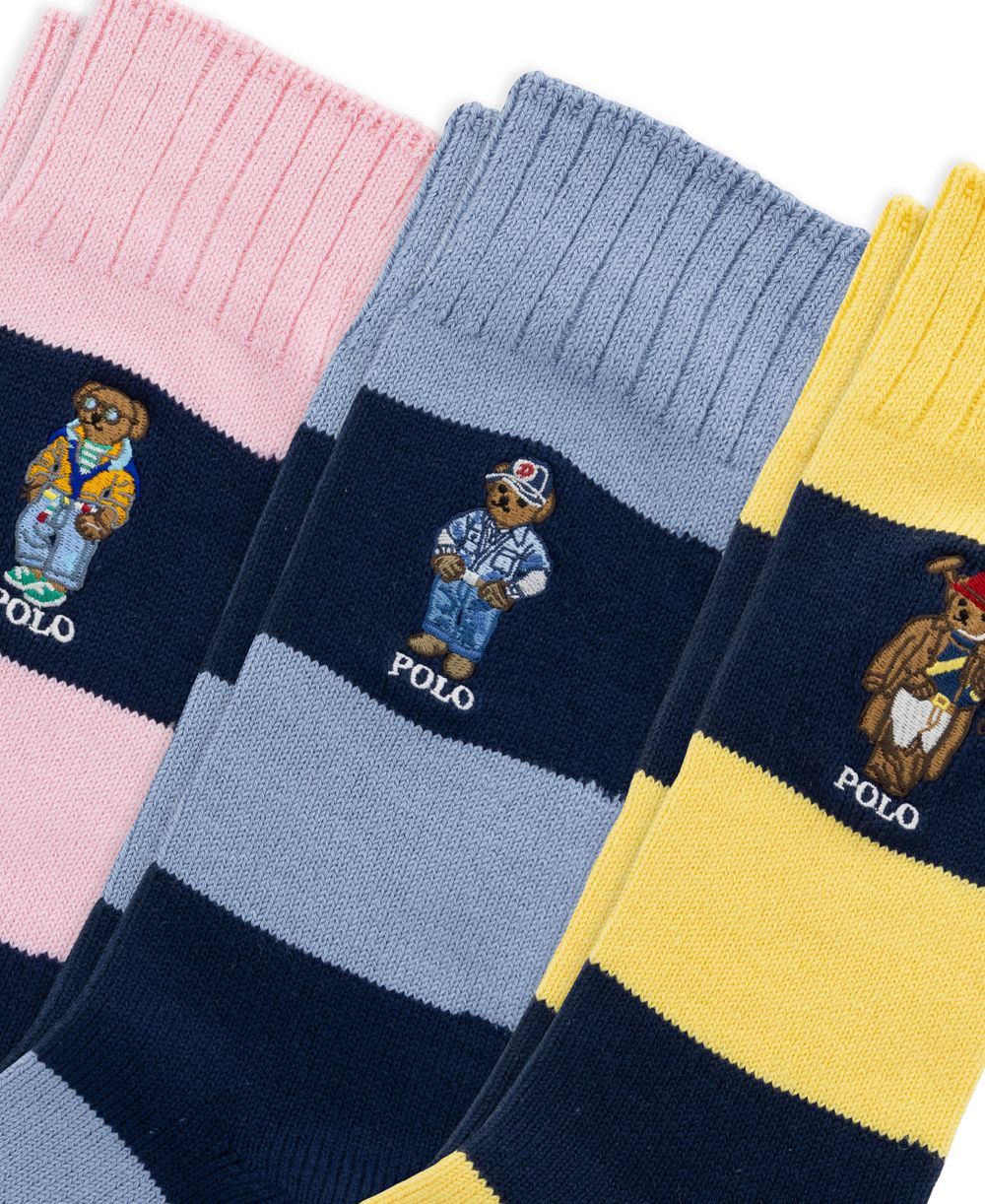 Men's Embroidered Polo Bear Sock Giftbox