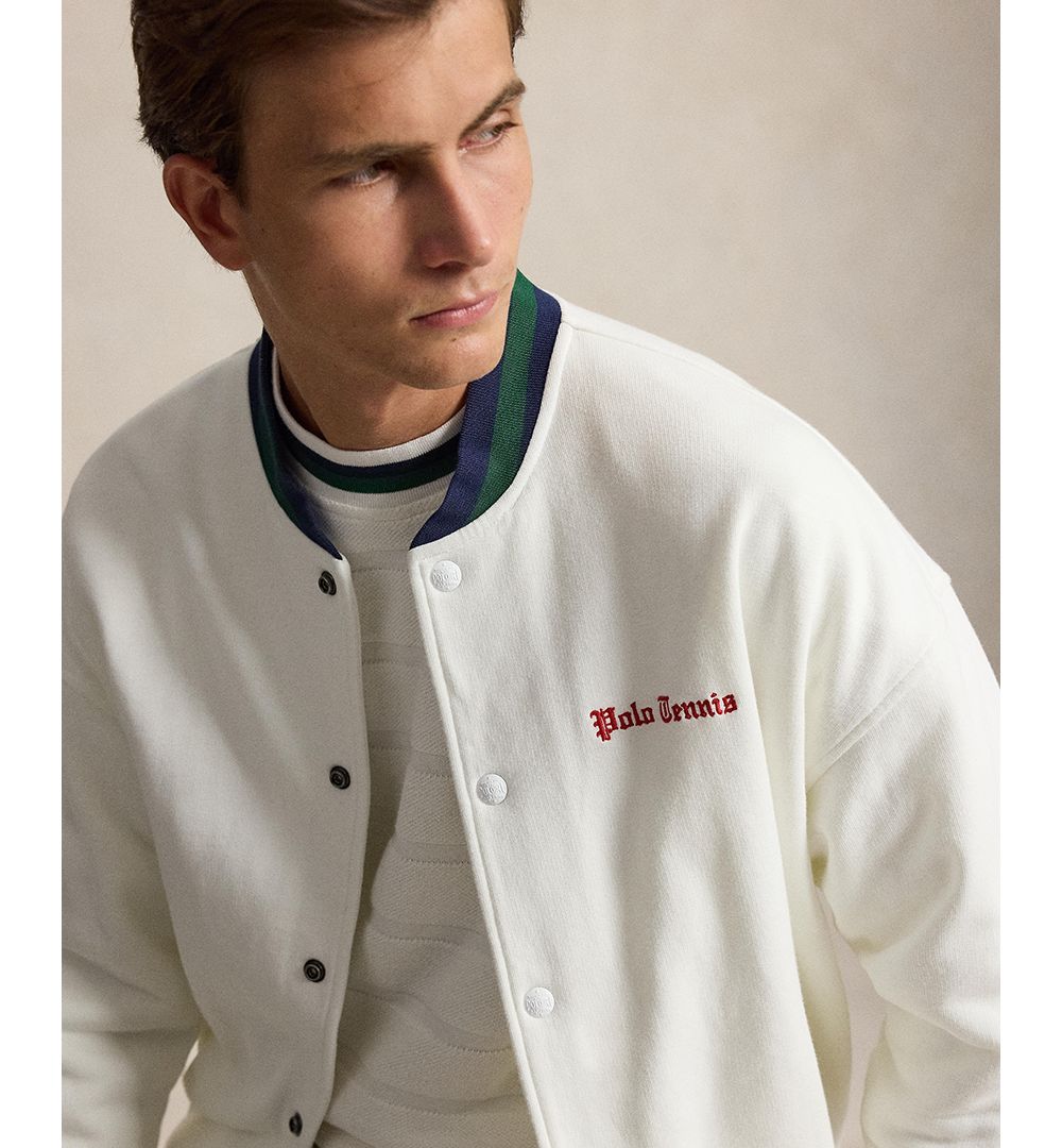 Men's Relaxed Fit Fleece Baseball Jacket