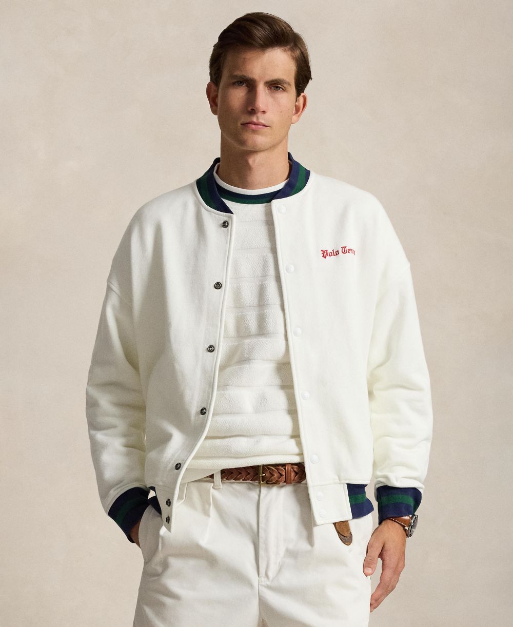Men's Relaxed Fit Fleece Baseball Jacket