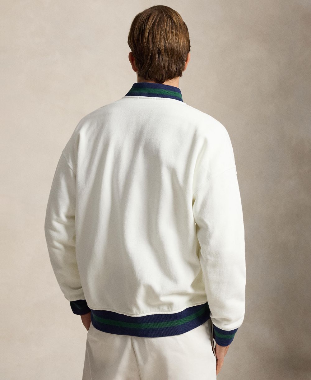 Men's Relaxed Fit Fleece Baseball Jacket
