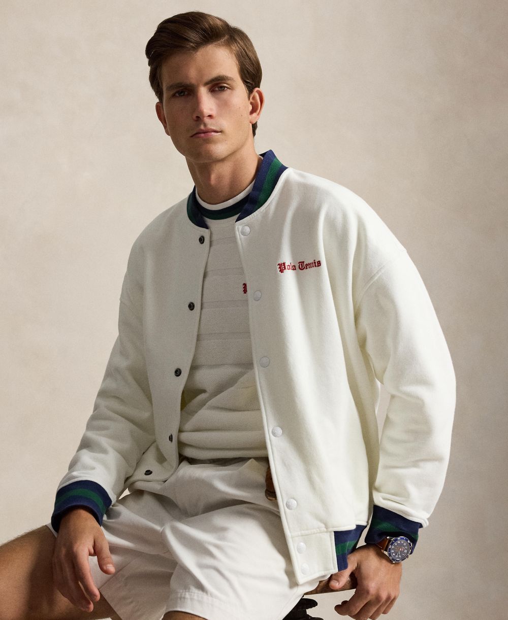 Men's Relaxed Fit Fleece Baseball Jacket