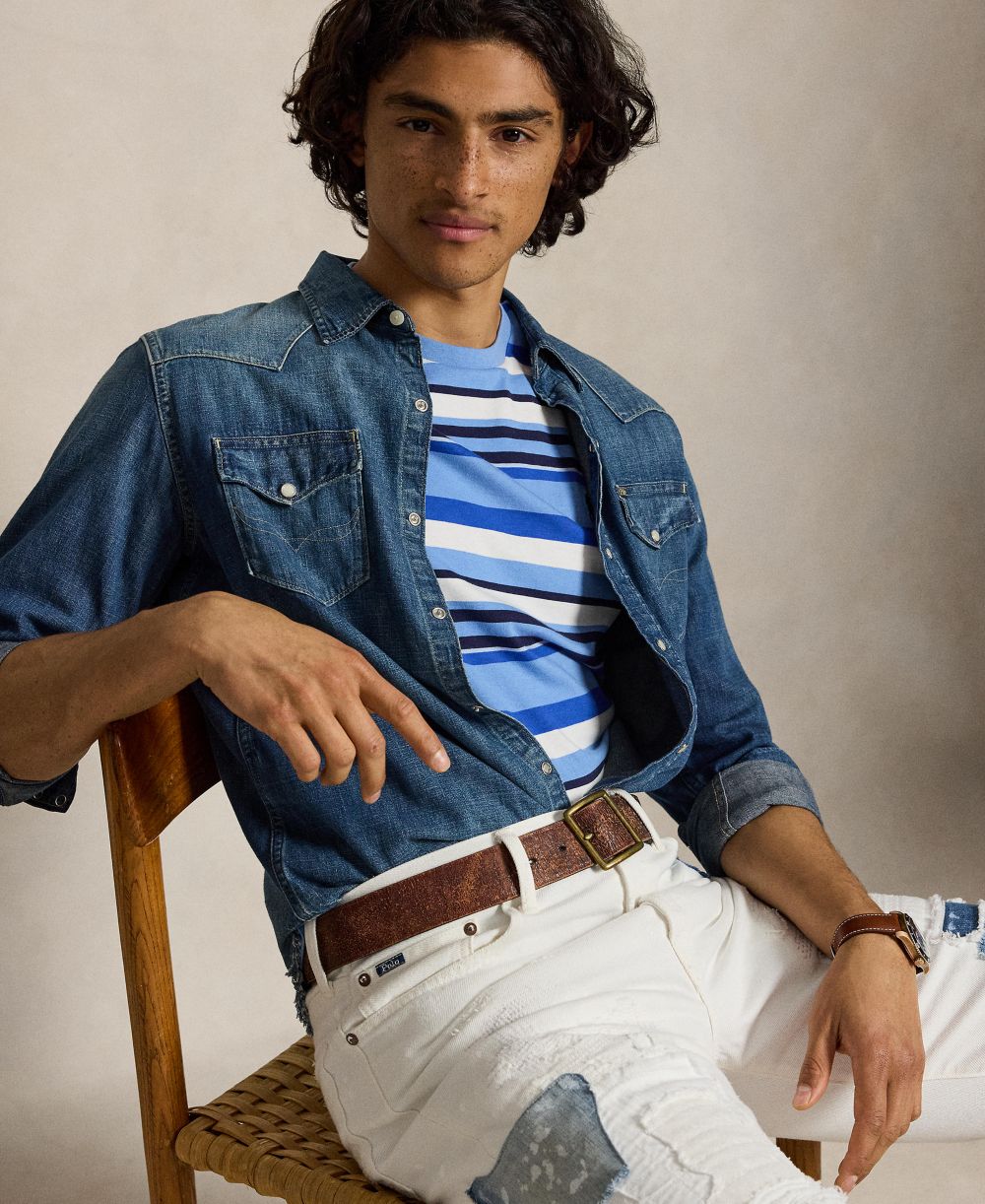 Men's Classic-Fit Striped Jersey T-Shirt