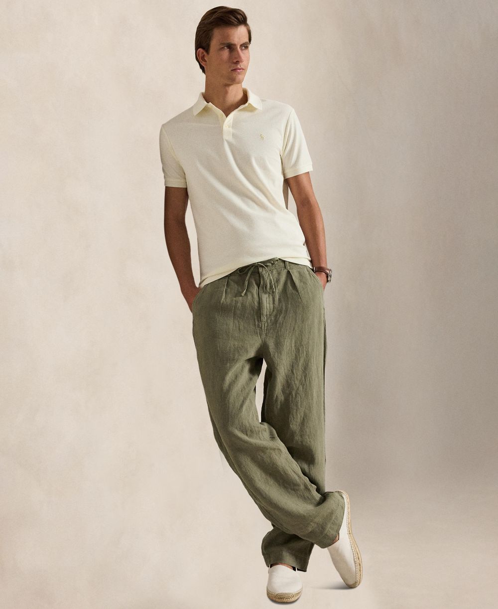 Men's Custom Slim-Fit Honeycomb-Mesh Polo Shirt