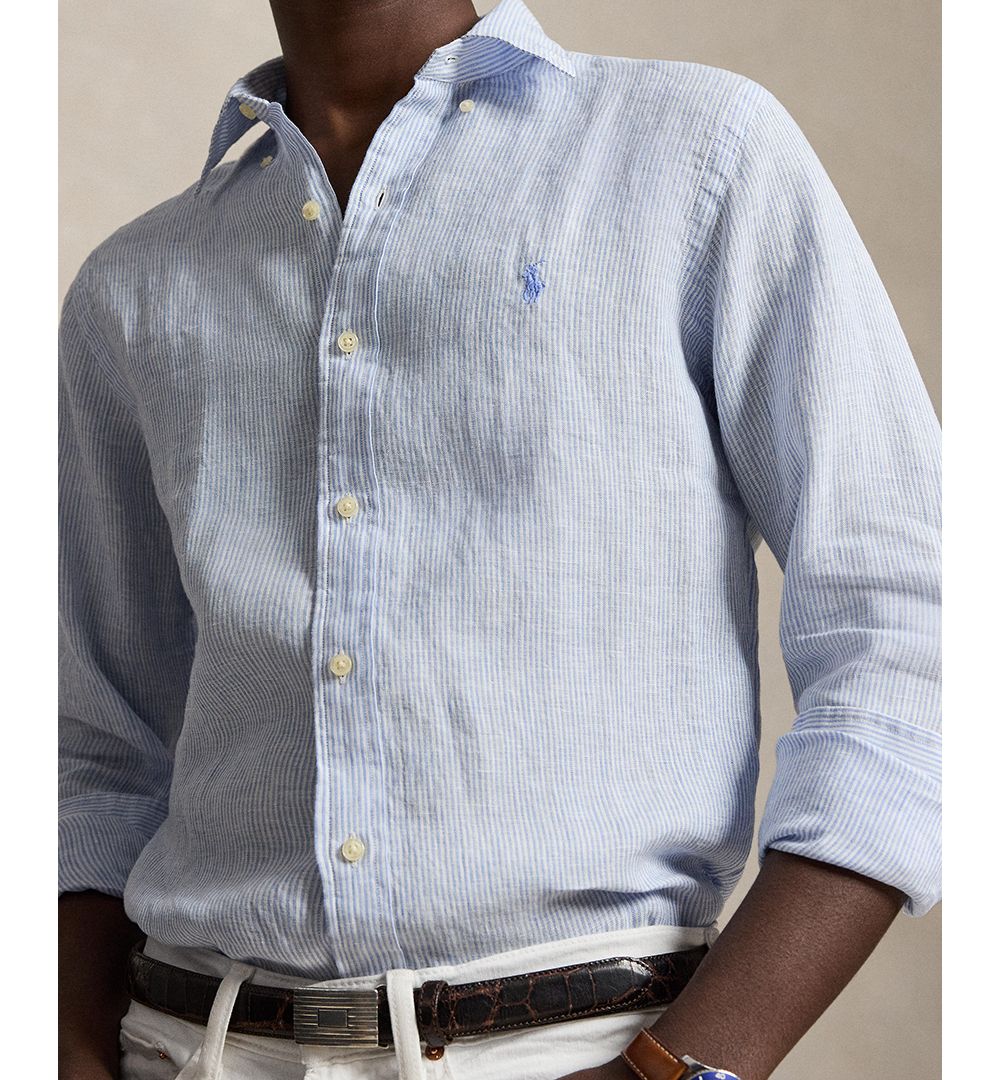 Men's Striped Linen Classic-Fit Shirt
