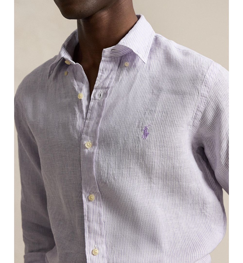 Men's Striped Linen Classic-Fit Shirt