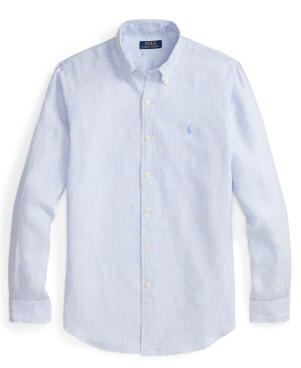 Men's Striped Linen Classic-Fit Shirt