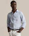 Men's Striped Linen Classic-Fit Shirt