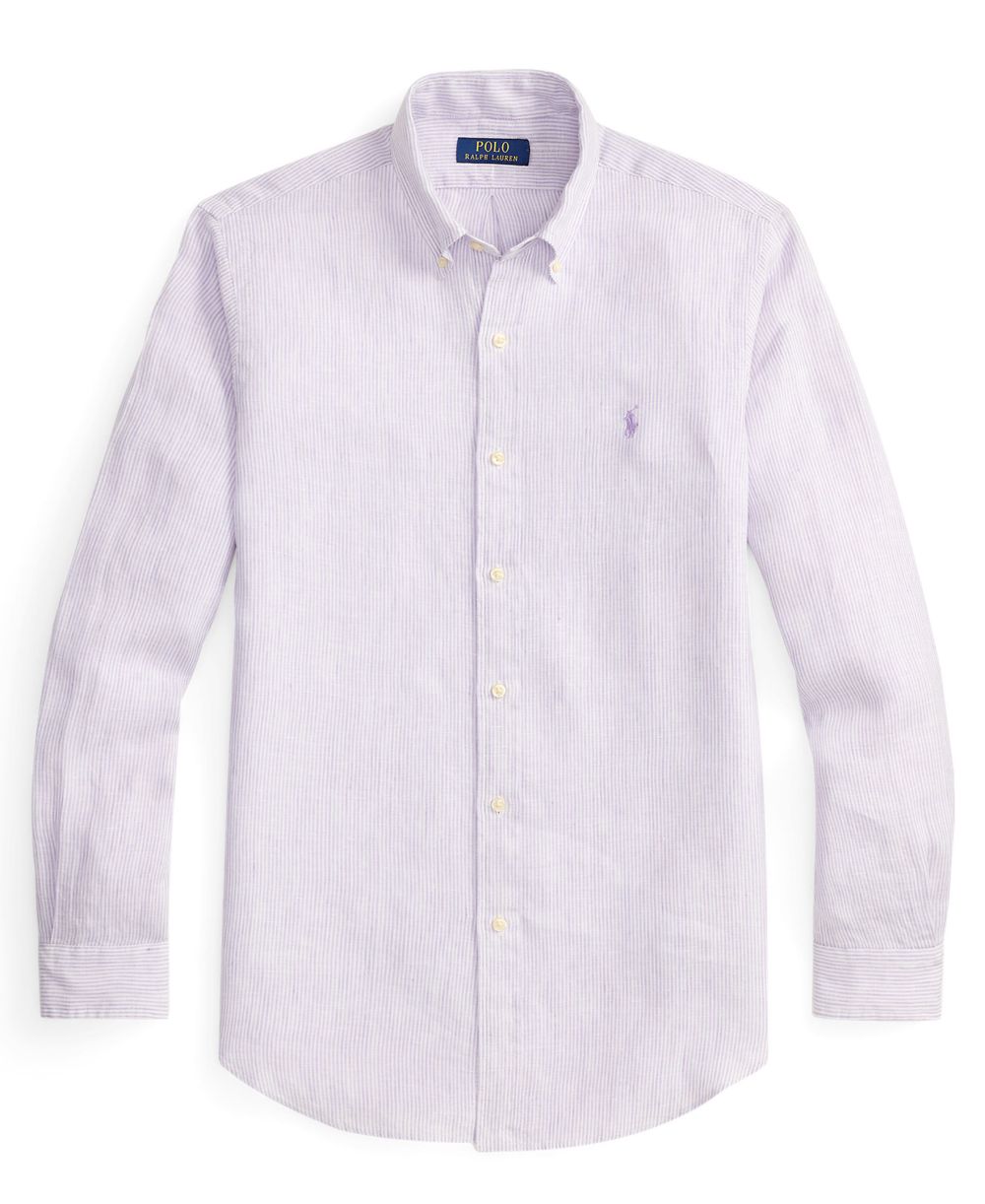 Men's Striped Linen Classic-Fit Shirt