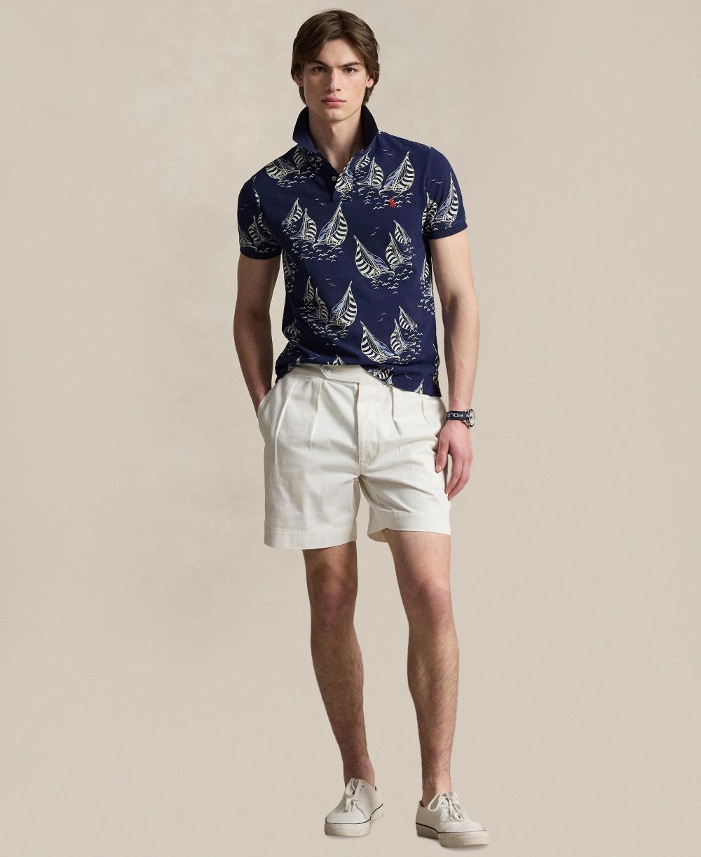 Men's Classic-Fit Sailboat Mesh Polo Shirt