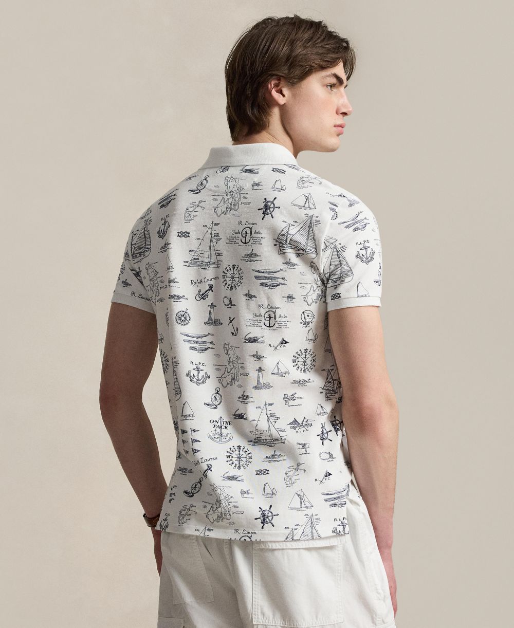 Men's Classic-Fit Nautical Mesh Polo Shirt