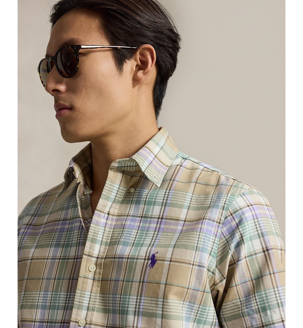 Classic Fit Plaid Oxford Shirt