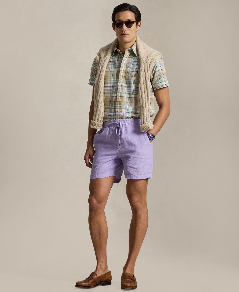 Classic Fit Plaid Oxford Shirt