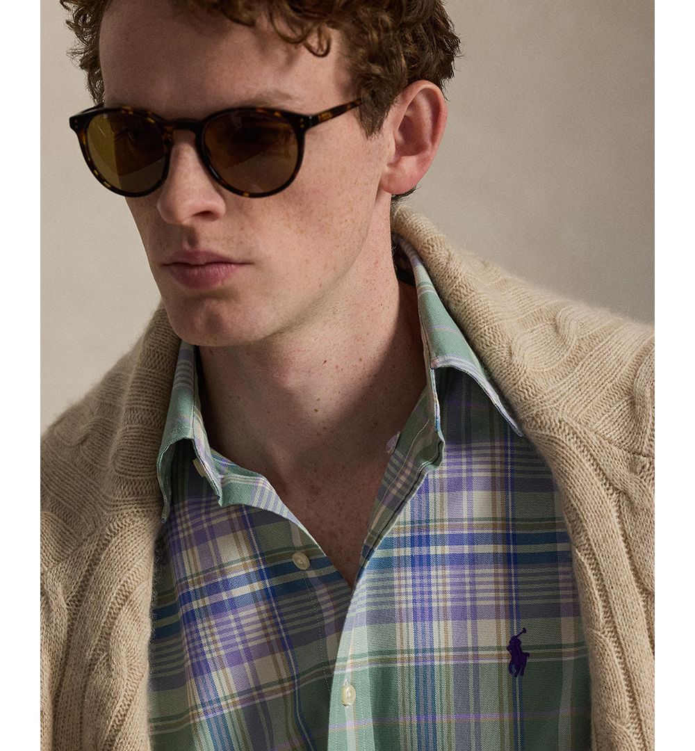 Classic Fit Plaid Oxford Shirt