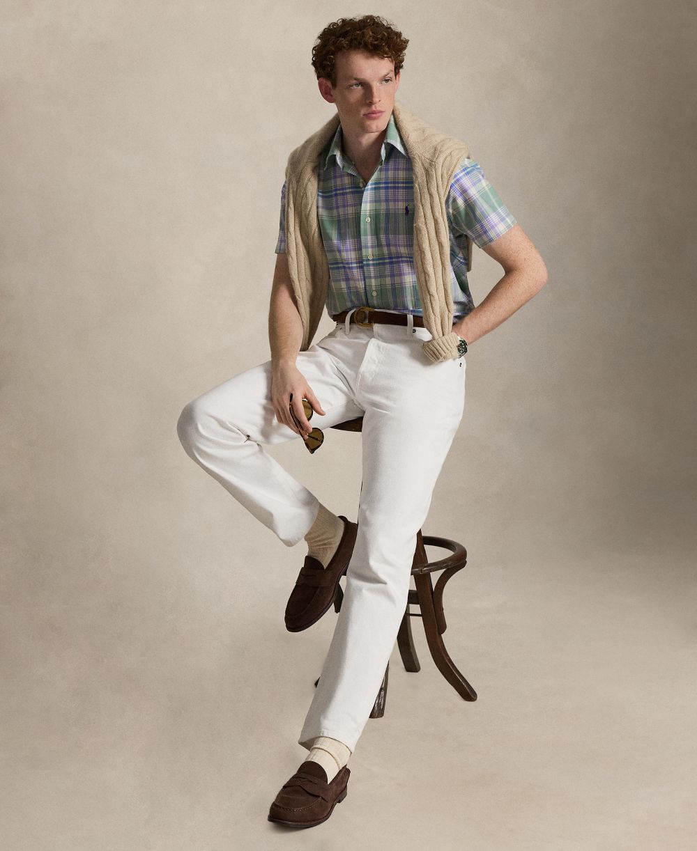 Classic Fit Plaid Oxford Shirt