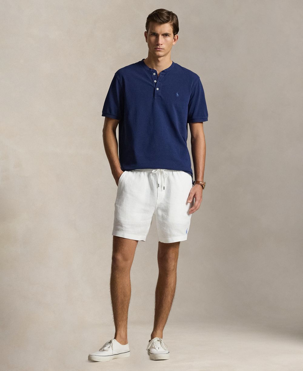 Men's Featherweight Mesh Henley Polo Shirt