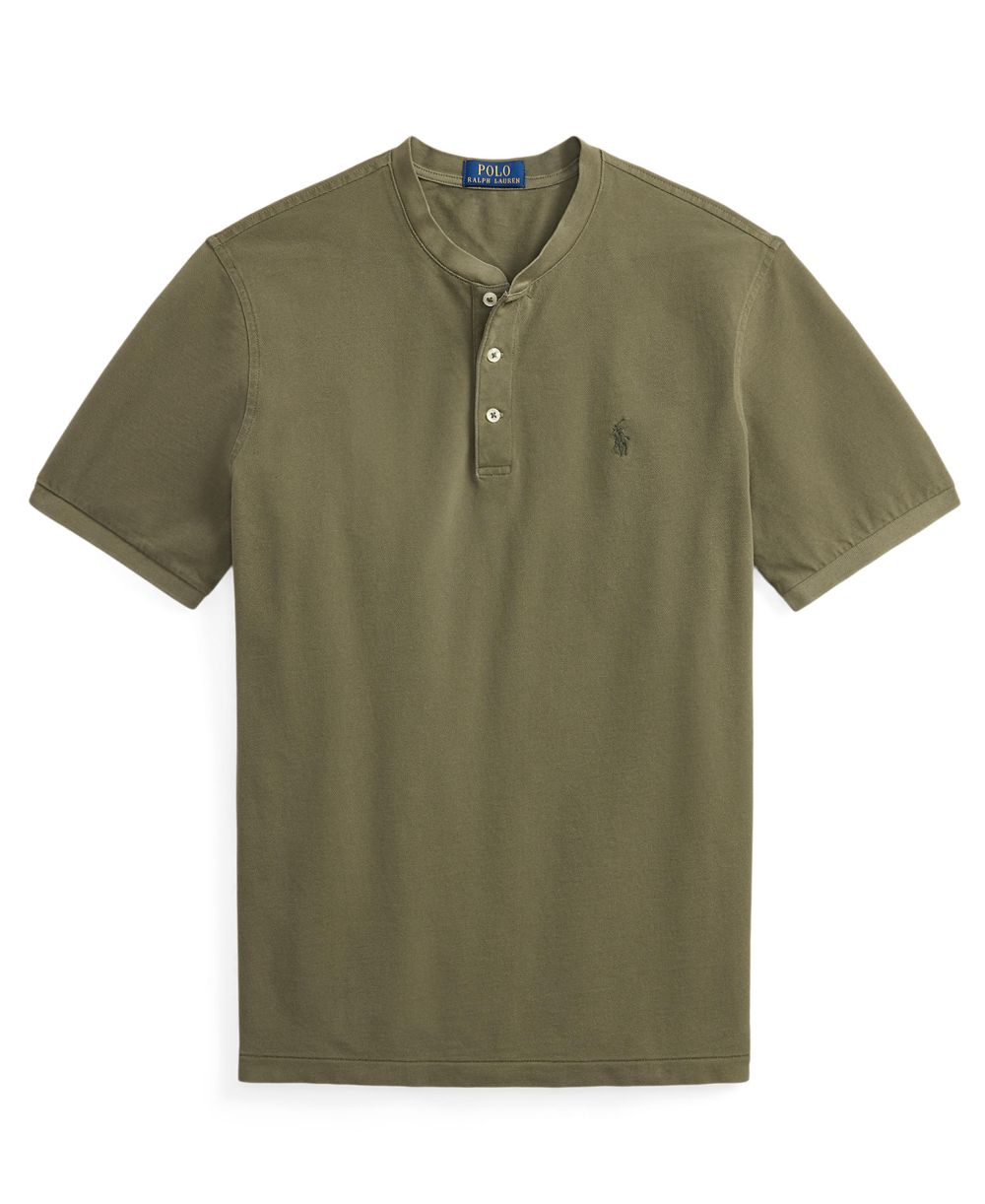 Men's Featherweight Mesh Henley Polo Shirt