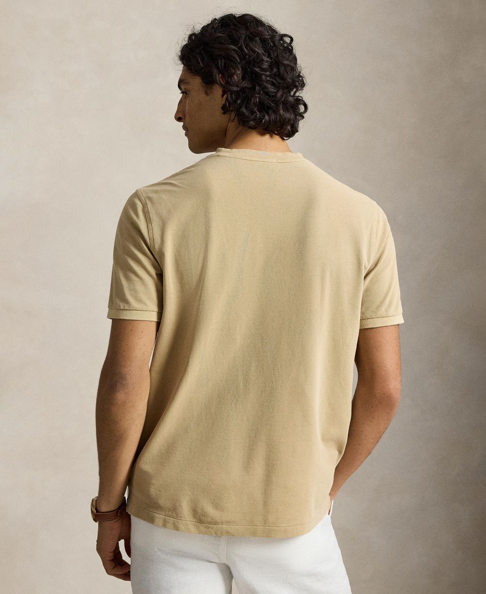 Men's Featherweight Mesh Henley Polo Shirt