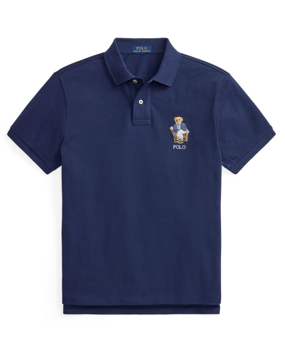 Men's Custom Slim-Fit Polo Bear Polo Shirt