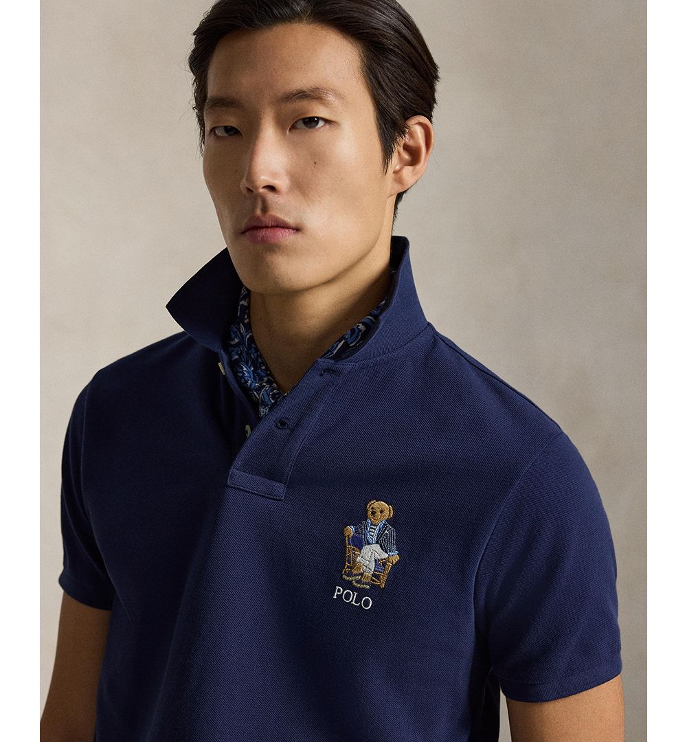 Men's Custom Slim-Fit Polo Bear Polo Shirt