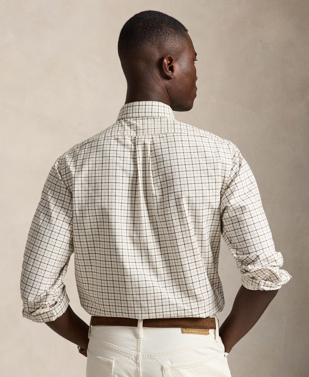 Men's Classic Fit Plaid Brushed Oxford Shirt