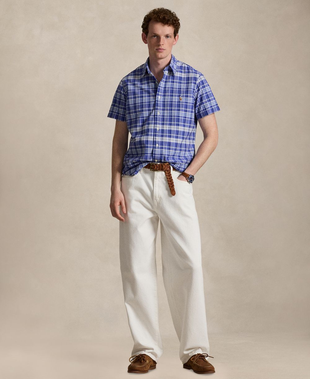 Classic Fit Plaid Oxford Shirt