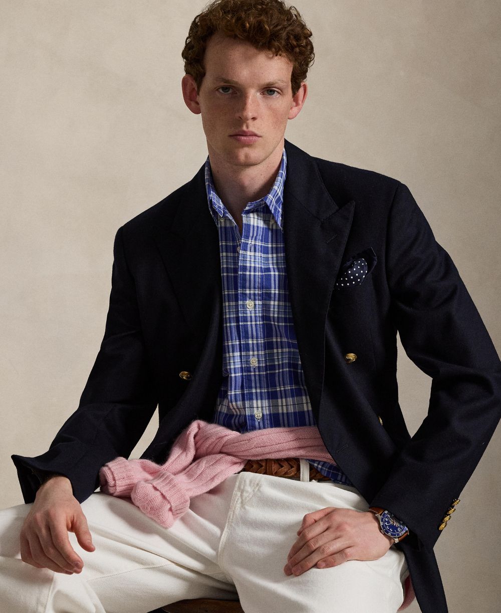 Classic Fit Plaid Oxford Shirt